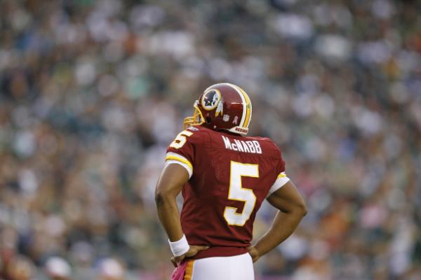 Donovan McNabb, quarterback dei Washington Redskins (AP Photo/Matt Slocum)