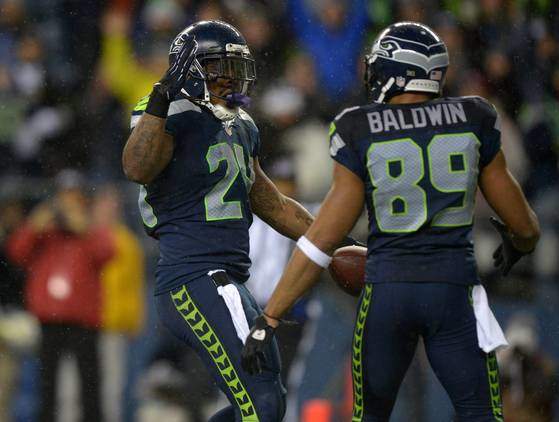 Lynch e Baldwin dei Seattle Seahawks
