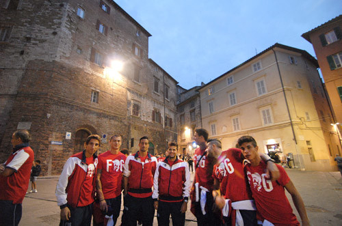 I grifoni nel centro storico di Perugia