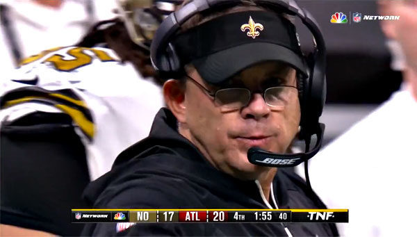 Sean Payton Saints vs Falcons 2017