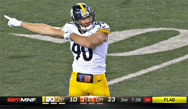 TJ Watt Steelers vs Bengals 2017