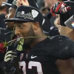 La felicità dei giocatori di Stanford per l'accesso al Rose Bowl