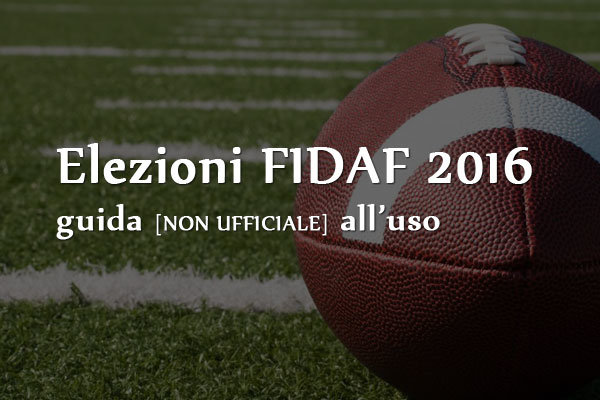 Elezioni FIDAF 2016