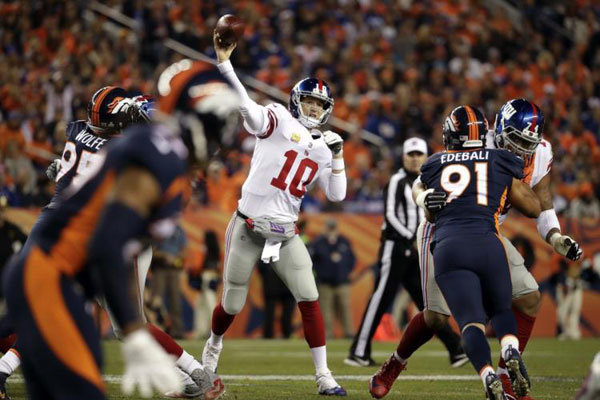 Eli Manning Giants Broncos 2017