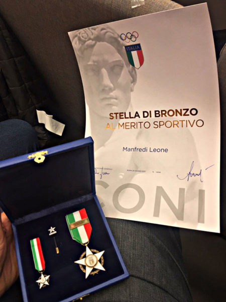 Stella di Bronzo al Merito Sportivo 2017 Manfredi Leone Palermo Cardinals