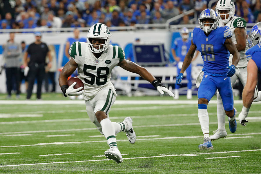 Darron Lee intercetto e touchdown in Lions vs Jets (NFL 2018)