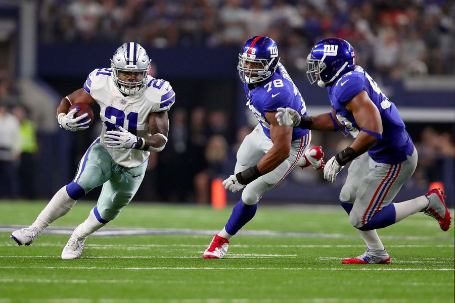 Ezekiel Elliott Cowboys vs Giants