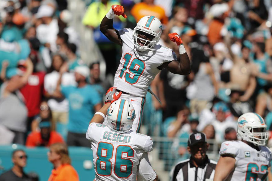 Jakeem Grant Dolphins Raiders 2018