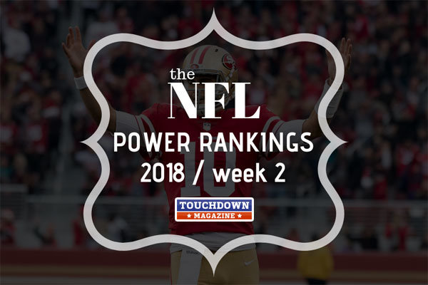 nfl power rankings 2018 week 2