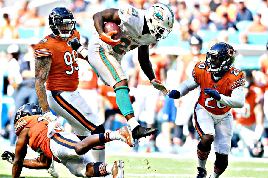 Frank Gore Dolphins vs Bears 2018