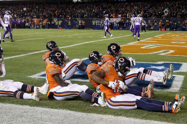 Bears festeggiamenti vs Vikings