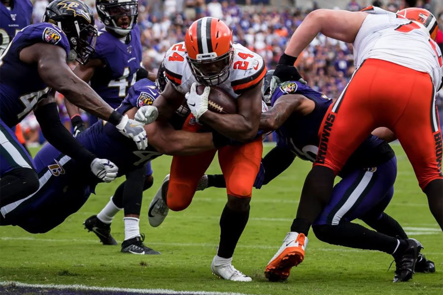 Nick Chubb Browns Ravens 2019