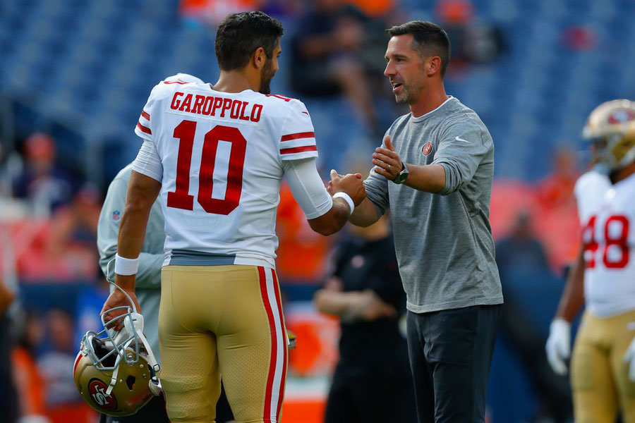 Kyle Shananan e Jimmy Garoppolo 49ers 2019