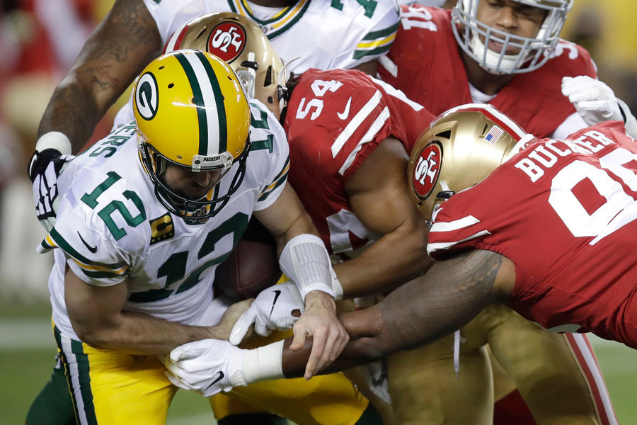 NFL 2019 Aaron Rodgers in 49ers vs Packers