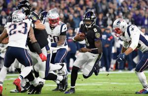 NFL 2019 Lamar Jackson vs Patriots