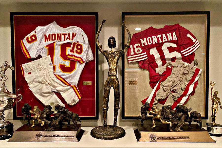 Maglia di Joe Montana nei niners e nei chiefs