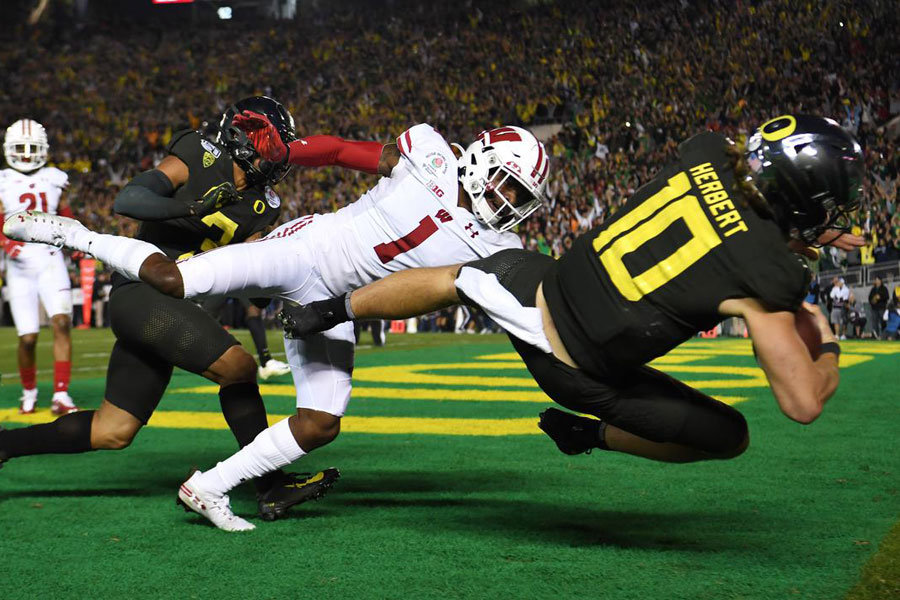 Rose Bowl 2019 Justin Herbert Oregon vs Wisconsin