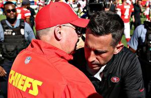 Andy Reid e Kyle Shanahan Super Bowl LIV