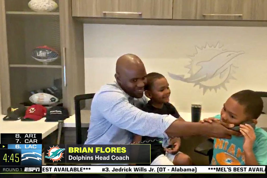 Brian Flores Miami Dolphins Draft 2020