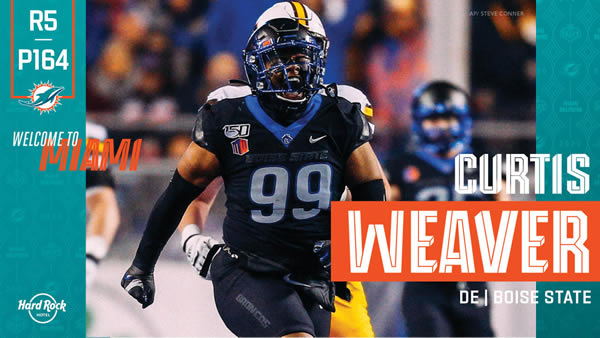 Curtis Weaver Miami Dolphins Draft 2020