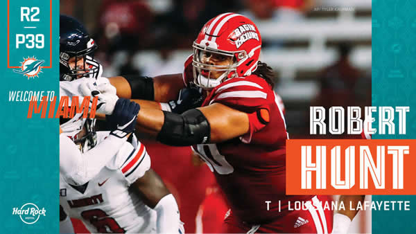 Robert Hunt Miami Dolphins Draft 2020