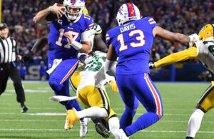 Josh Allen Buffalo vs Green Bay NFL 2022 (Mark Konezny-USA TODAY Sports)