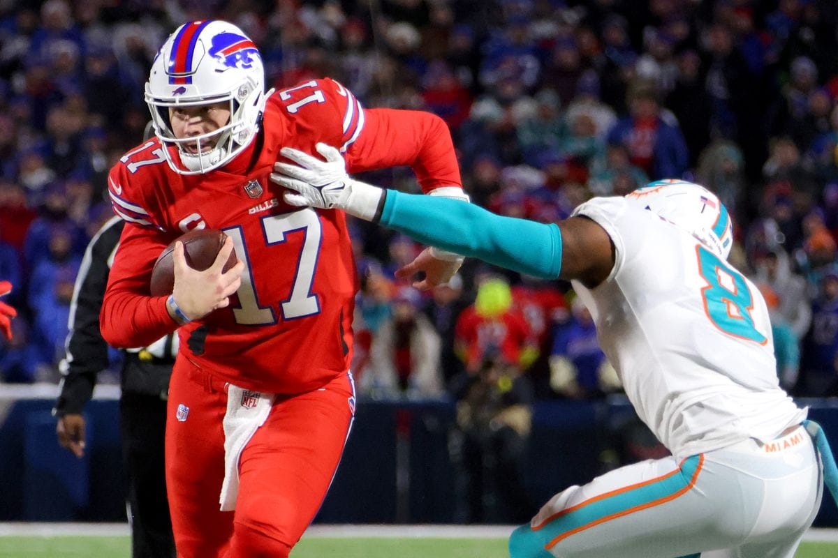 Josh Allen running with the ball