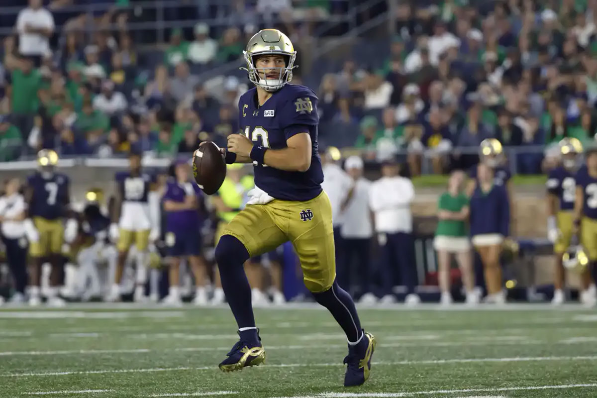 CJ Carr Notre Dame vs North Carolina NCAA 2026 week 5