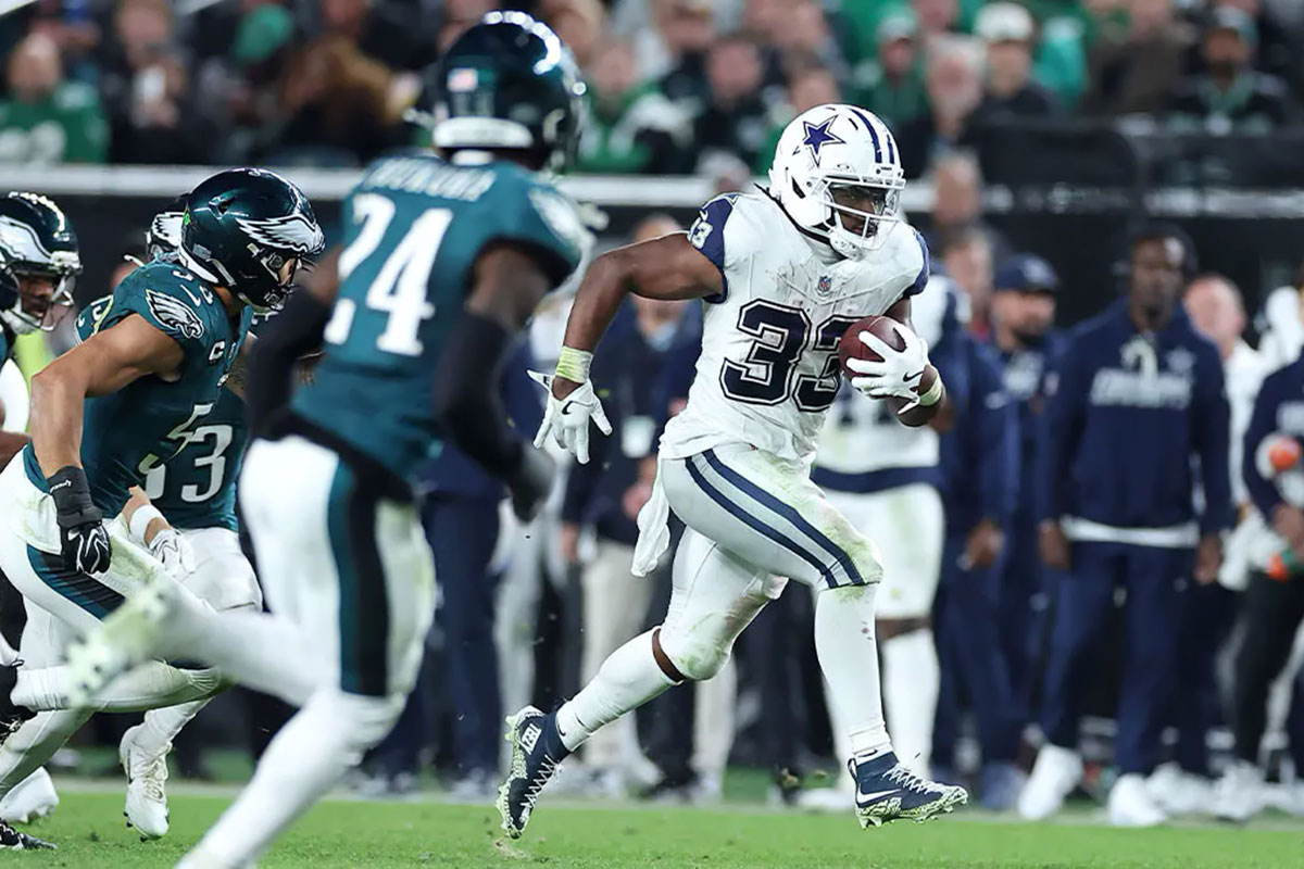 Javonte Williams Dallas Cowboys vs Philadelphia Eagles NFL 2026